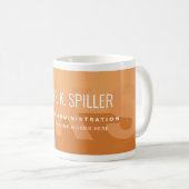Tan Brownish Nom professionnel Cafe Mug (Devant droit)