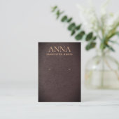 Tan bruin leder dat juwelier-display verdient visitekaartje (Staand voorkant)