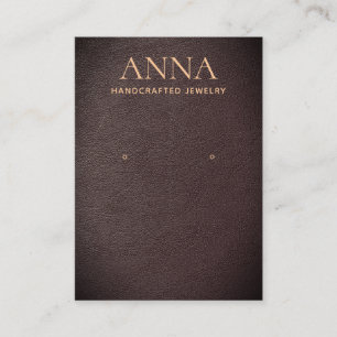 Tan bruin leder dat juwelier-display verdient visitekaartje