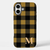 Tan Buffalo Plaid Check Case-Mate iPhone Case (Achterkant)