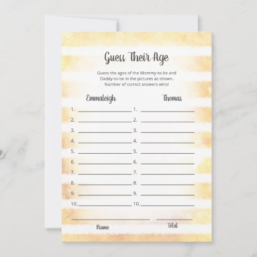 Tan Bunny Yellow denkt dat hun Kaart van het Leeft (Voorkant)