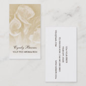 Tan Calla Lillies Carte de visite (Devant / Derrière)