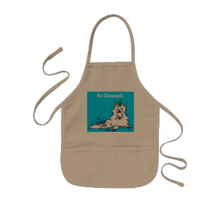 Tan Cartoon Monster Chefs Apron Kinder Schort