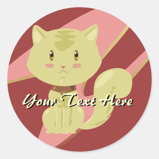 Tan Cat Stickers (Voorkant)
