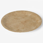 Tan Chamois Lederen Print Papieren Bordje (Gekanteld)