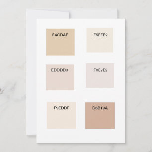 Tan Champagne Color Swatch Kaart