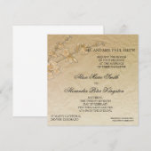 Tan Cherry Blossom Mariage Invitation nuptiale (Devant / Derrière)