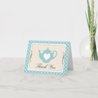 Tan chic et Carte de remerciements Trellis de théi