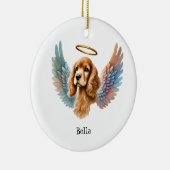 Tan Cocker Spaniel Memorial Pet Design Keramisch Ornament (Rechts)