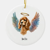 Tan Cocker Spaniel Memorial Pet Design Keramisch Ornament (Voorkant)