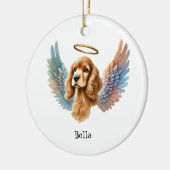 Tan Cocker Spaniel Memorial Pet Design Keramisch Ornament (Links)