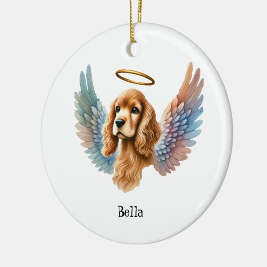 Tan Cocker Spaniel Memorial Pet Design Keramisch Ornament (Links)