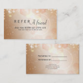 Tan Coral & Cream Glamour Referral Client Kaart (Voorkant / Achterkant)