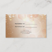 Tan Coral & Cream Glamour Referral Client Kaart (Achterkant)