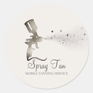 Tan Cream Mobile Tanning Air Brush Gold Makeup Ronde Sticker