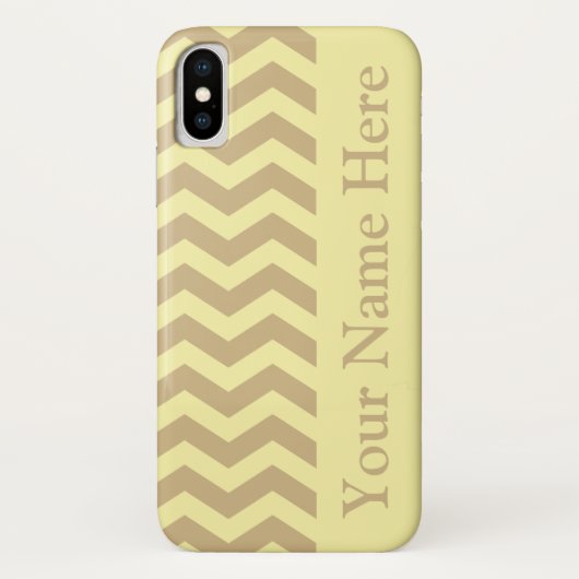 Tan Cream Neutrale Chevrons Case-Mate iPhone Case (Achterkant)