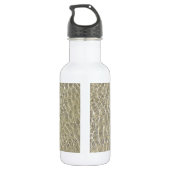 Tan Crocodile Leather Pattern Waterfles (Achterkant)