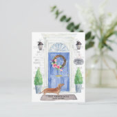 Tan Dachshund Moving Announcement Briefkaart (Staand voorkant)