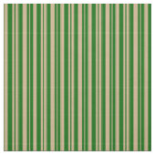 Tan & Dark Green Lines Pattern Stof (Swatch)