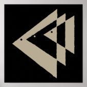 Tan de poisson triangle Abstrait sur impression no (Devant)