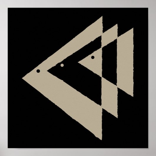 Tan de poisson triangle Abstrait sur impression no (Devant)
