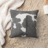 Tan de vache et Motif blanc Imprimer le coussin (Couverture)