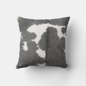 Tan de vache et Motif blanc Imprimer le coussin (Verso)