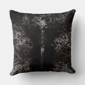 Tan de vache et Motif blanc Imprimer le coussin (Verso)