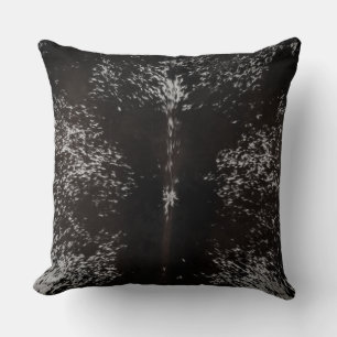 Tan de vache et Motif blanc Imprimer le coussin
