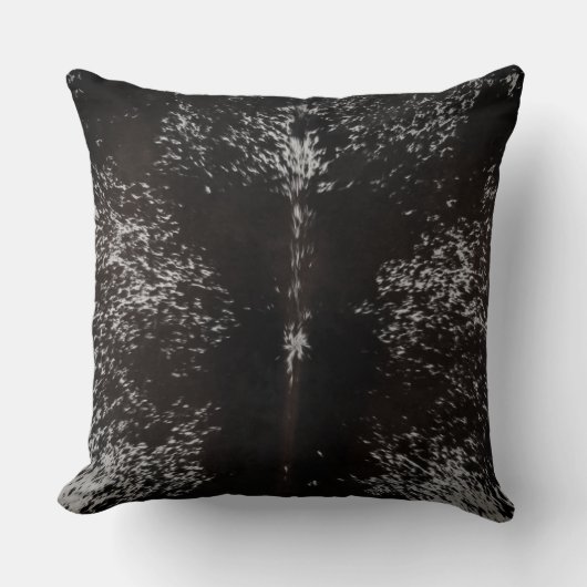 Tan de vache et Motif blanc Imprimer le coussin (Recto)