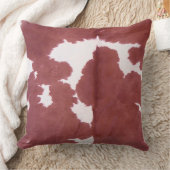 Tan de vache et Motif blanc Imprimer le coussin (Couverture)
