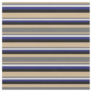Tan, Dim Gray, Lavender, Midnight Blue en Black Stof