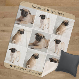 Tan Dog Herdenkingsfoto Collage Aandenken Sherpa Deken