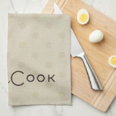 Tan Dots Kiss the Cook Cuisine Serviette (Quart Plié)