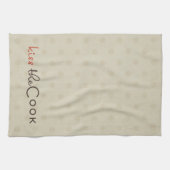 Tan Dots Kiss the Cook Cuisine Serviette (Horizontal)