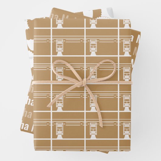 Tan Eid Adha Mubarak Kaaba Schapen Patroon Inpakpapier Vel (In situ)