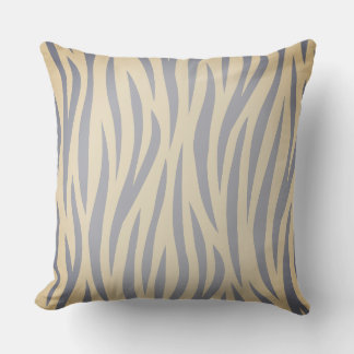 Tan en Black Zebra Stripe Sierkussen