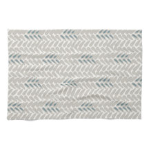 Tan en Blauwgroen Tarwepatroon Theedoek