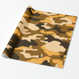 Tan en Brown Camo Camouflage Wrapping Paper Cadeaupapier