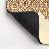 Tan en Brown Indian Lace Design Pattern Muismat (Hoek)