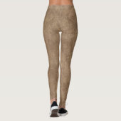 Tan en bruin kunstleder leggings (Achterkant)