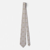 Tan en Gold Nordic Pattern Stropdas (Voorkant)