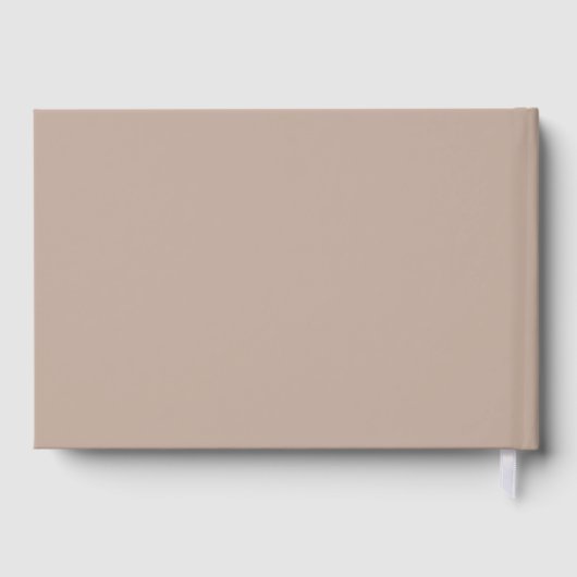 Tan en gouden folie bruiloft gastenboek (Achterkant)