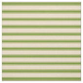 Tan en Green Lined Pattern Stof (Swatch)