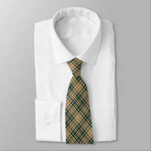 Tan en Green Pset O'Farrell Tartan Stropdas