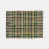 Tan en Groen Plaid Farrell Tartan Fleece Deken (Voorkant (Horizontaal))
