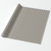 Tan en Light Slate Grey Stripes Pattern Cadeaupapier (Uitgerold)
