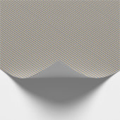 Tan en Light Slate Grey Stripes Pattern Cadeaupapier (Hoek)