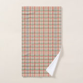 Tan en Red Plaid Bad Handdoek (Handdoek)