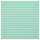 Tan- en Turquoise Striped/Lined Pattern Stof (Swatch)